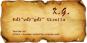 Kővágó Gizella névjegykártya